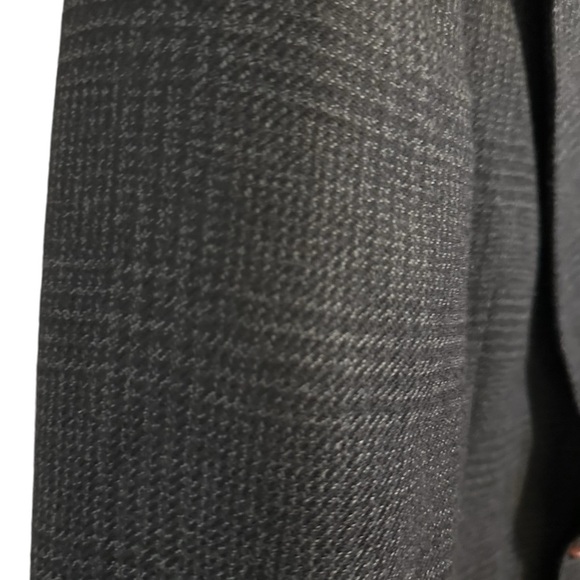 Chaps Ralph Lauren 100% Wool Black Gray Checkered Jacquard Blazer Suit Jacket 42 - Picture 6 of 13